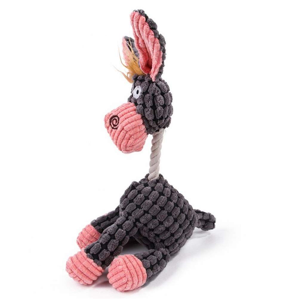 MU Diversión Mascota Perro Juguetes Perrito Masticar Chew Squeaker Chillido Chirojo Sonido Forma Animal Molar Juguetes Entrenamiento Mascota Juguete Perro,Gris