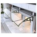 ZHANGQINGXIU Window Door Awning Canopy, Upgrade Large Sink Polycarbonate Cover Rain Shelter UV Rain Snow Sunlight Protection Outdoor Front Door Patio Sun Shetter Aluminum Alloy Bracket (Color : Clear