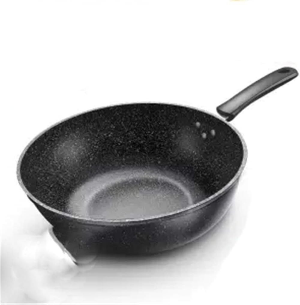 ASerZenith Maifan Stone Wok Non-Stick Pan Household Pan Iron Wok No Oily Smoke Cooking Pot With Induction Cooker Gas Stove General Skillet
