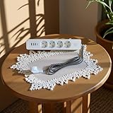 Retro 4-Fach Verlängerungskabel 2m mit geflochtenem Stoffmantel – 16A Vintage...