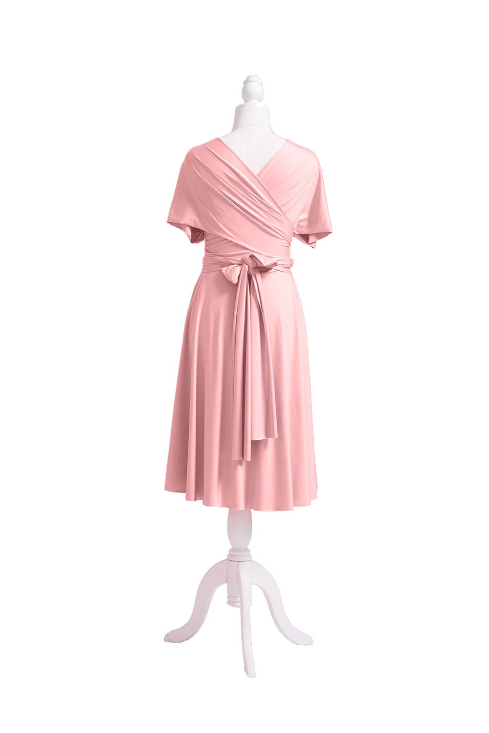 72styles Vestido corto cruzado multidirección, infinito, para damas de honor, Rosa (Dusty Rose), M