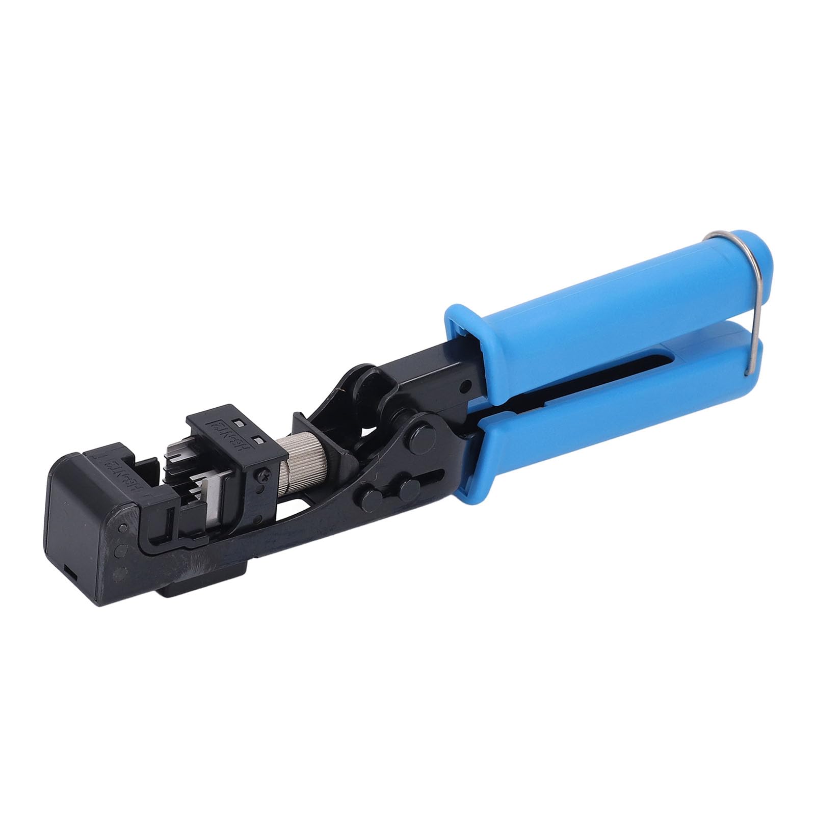 Crimpatrice RJ45 Base Regolabile e Modulo di profondità di Taglio Rotella di Regolazione Facile da Usare Maniglia Ergonomica Comoda Crimpatura Jack UTP Cat5e Cat6A Cat6