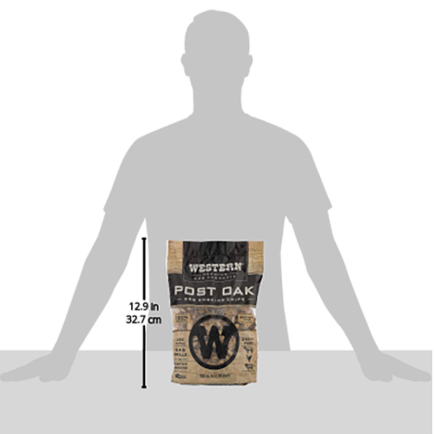 Western Premium BBQ Products Post Oak BBQ Smoking Chips, 180 cu in