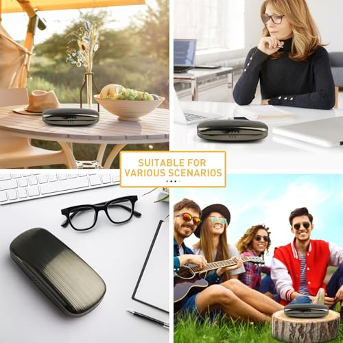 Image of Hard Shell Sunglasses Case, Portable Aluminum Alloy Glasses Case Protective Eyeglasses Cases for Men Women