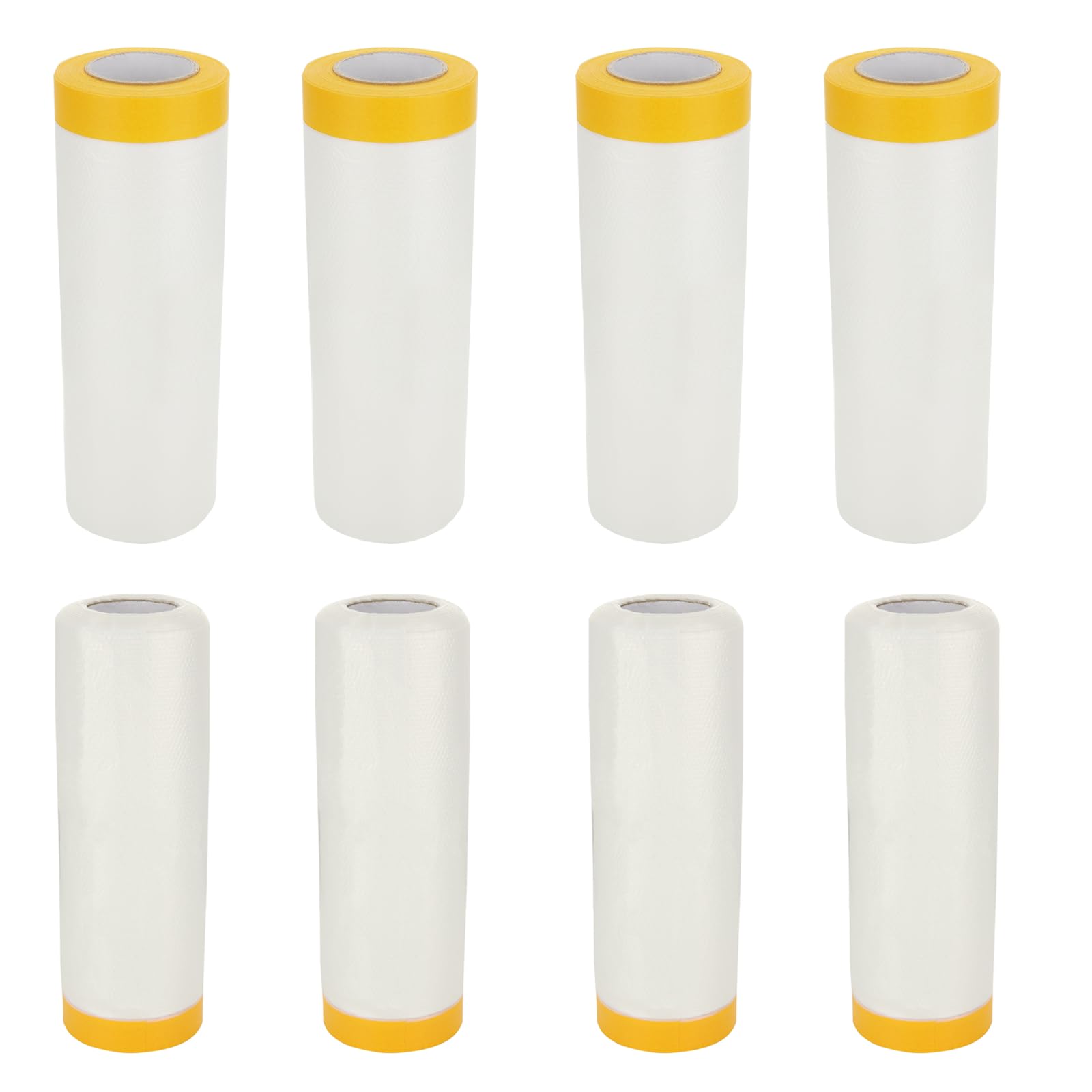 YOUNTHYE 8PCS Self Adhesive Dust Sheet Roll Pre Taped Plastic ...