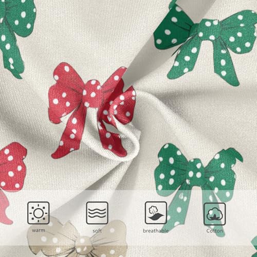 Wusikd Polka Dot Bows Red Green Girls' Underwear Cotton Girls Briefs Soft Toddler Underwear 2T3