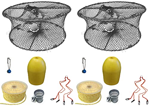 2-Pack of KUFA Sports Foldable Prawn Trap (Stretched Mesh Size:1-3/4