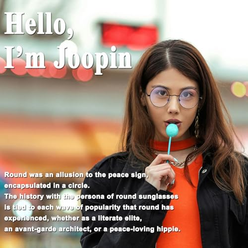 Image of Joopin Small Round Sunglasses Hippie Circle Sun Glasses UV400 Protection
