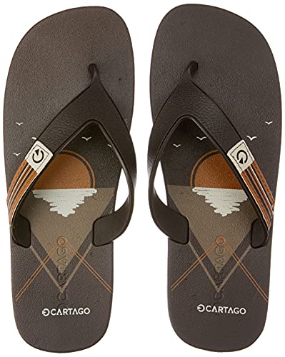 Chinelo Dakar, Cartago, Meninos, Marrom/Bege, 30