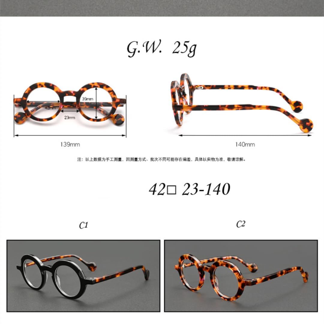 Occhiali da sole rotondi in acetato, montatura alla moda vintage.