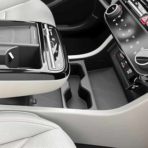 SKTU 2025 2026 Tucson Center Console Organizer for 2025 2026 Hyundai Tucson Limited/Hybrid Console Tray Hyundai Tucson 2025 2026 Accessories Lower Console Tray with Cup Holder (Limited/Hybrid Only)