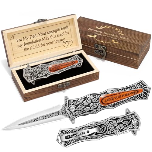 Birthday Gifts Gift For Dad Personalized Gift For Dad On Christmas And FatherS Day Multitool Engraved Pocket Folding Knife With Gift Box For Father Cool Idea Presents For Daddy From Daughter & Son
