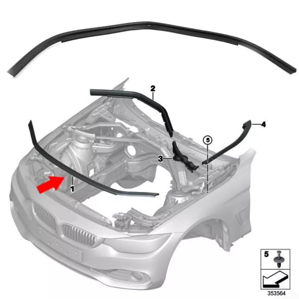 Hochleistungs-Dichtungsstreifen für Motorhauben-Modelle F30, F31, F32, F33 und F36