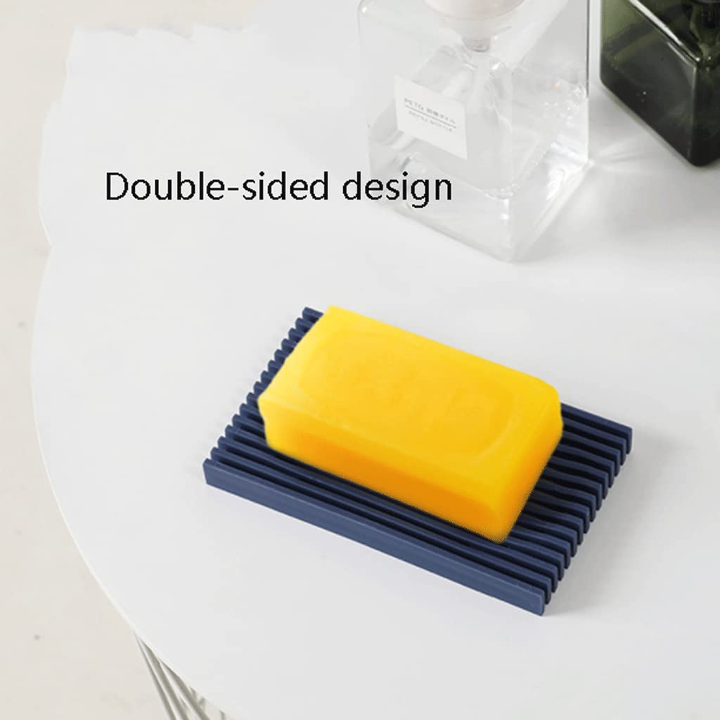Jabonera, jabonera, doméstica Simple con Drenaje automático, diseño de Rejilla, Doble Cara(Red)
