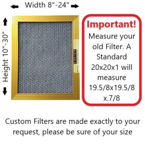 Image of CARTER | Gold | MERV 8 | HVAC & Furnace Filter | Washable Electrostatic ((12x12x1))