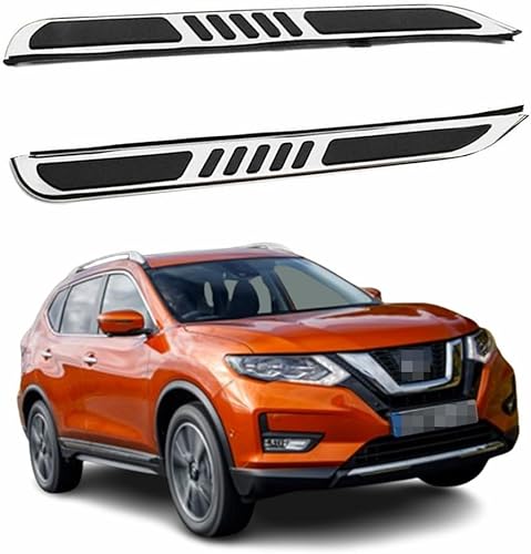 Estribos laterales compatibles con Nissan X-TrailRogue 2014-2019, pedales de barra, barras de paso, accesorios de coche