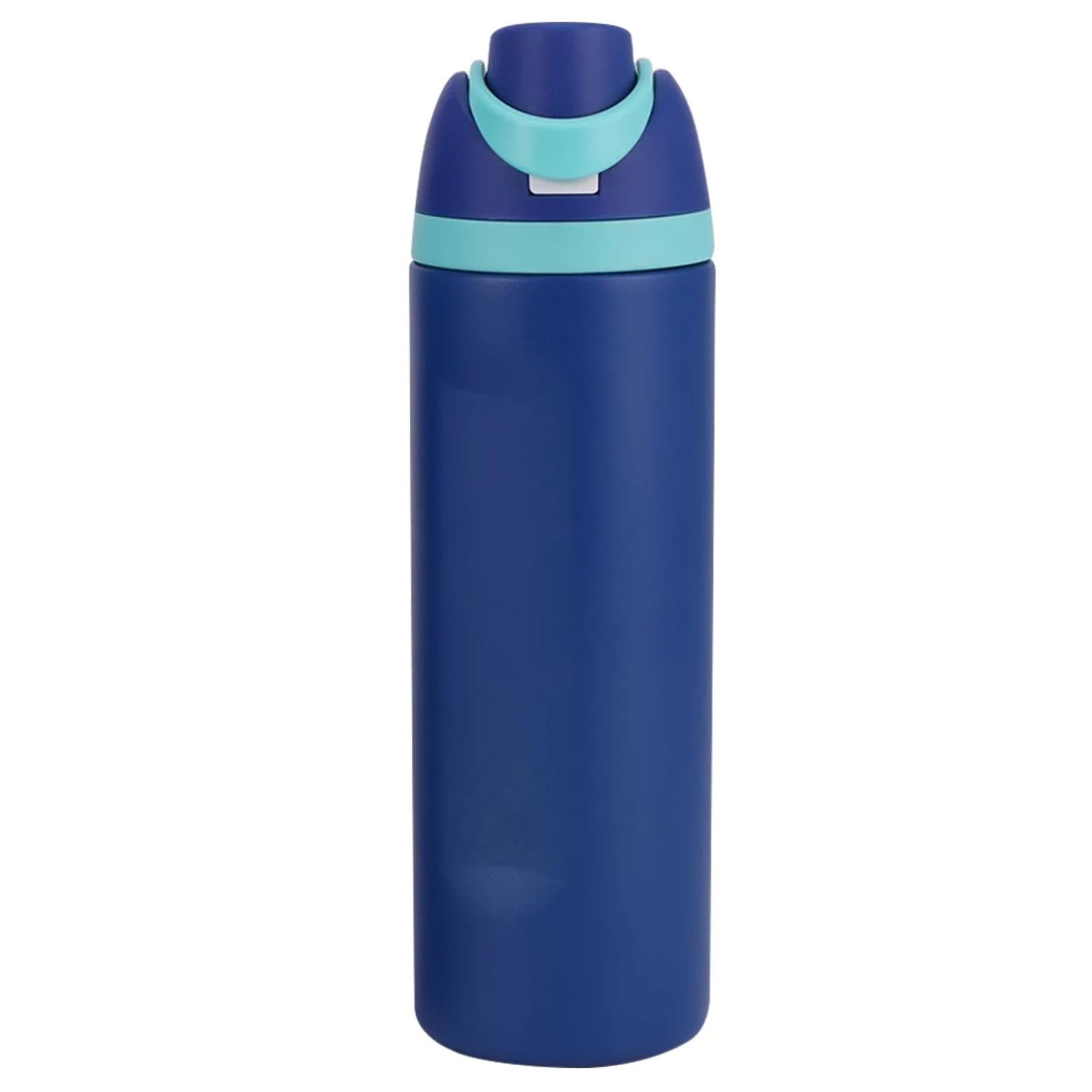 Vacuum Insulated Water Bottle with Straw 32oz Stainless Steel Thermos Bottle Base Cover for Owala 24oz Sports Vacuum Flask Blue24OZ