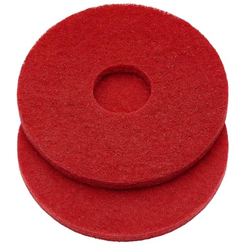 Teenyyou 2 Pcs 12" Red Floor Buffer Pads for Machine