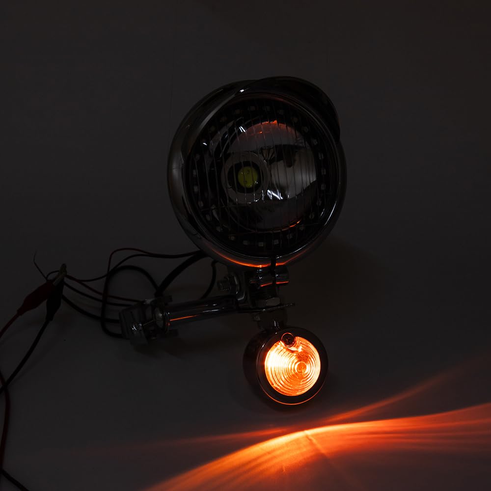 Universale Faretti Moto Supplementari Chrome Fendinebbia Moto Cromati Fari Supplementari LED Compatibili Con Shadow VT 750 1100