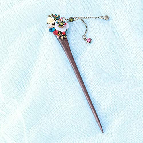 PIXNOR Bastões de Cabelo Vintage Com Pauzinhos de Cabelo de Madeira Borla para Pãezinhos. Grampo de