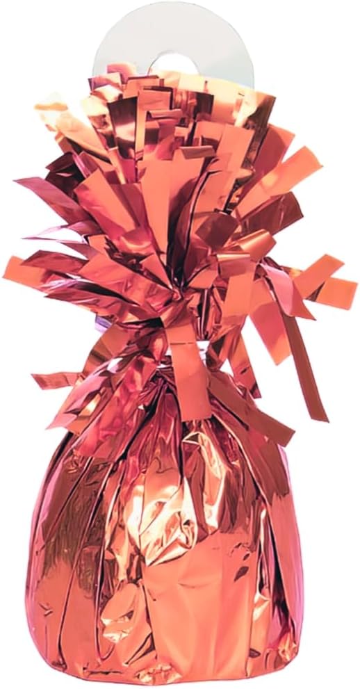 Elegant Rose Gold Foil Balloon Weight (4.5" x 2.25") 1 Count, Dazzling Decor Essential For Perfectly Anchored Balloons & Inspired Celebrations