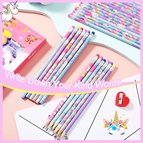 Lápices de grafito HB eraser unicornio x36 miniatura 2