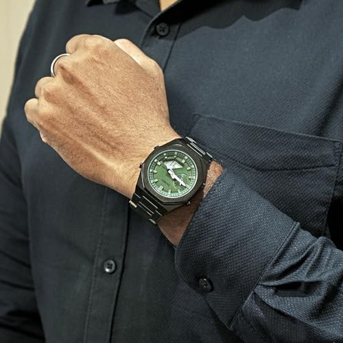 Image of SKMEI Stainless Steel Men Analog Watch Dual-Display Electronic Watch with Luminous 30M Waterproof Watch Fashion Multifunctional Sports Watch for Men- 1816