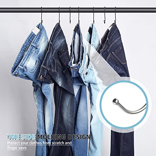 Relbro 30 Pack 3.7 Inch Black S Shaped Heavy Duty Metal Closet Hooks For Hanging Pots Pans Cups Utensils Pants Clothes Plants Bags Towels #TOP1