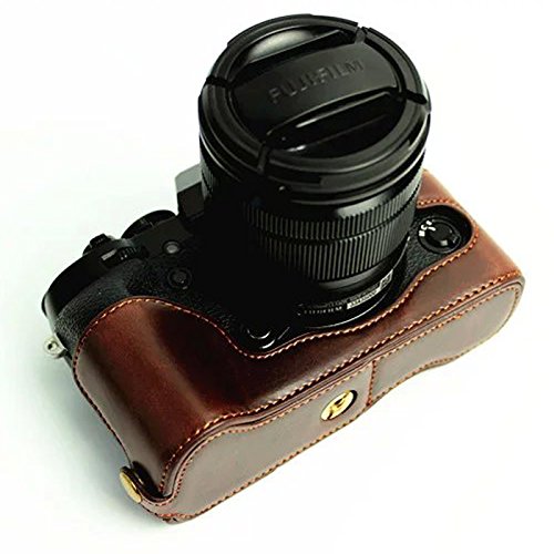 First2Savvv Xjd-Xt1-D10 Dark Brown Leather Half Camera Case Bag Cover Base For Fujifilm X-T1 Xt1 #TOP1
