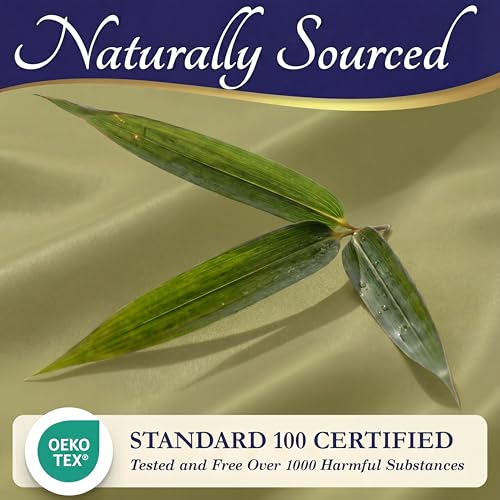 Image of DECOLURE 100% Viscose Derived from Bamboo Sheets King Size - Luxury 4 Pc Naturally Cooling Sheets, Ultra Soft Bed Set - Deep 17 inch Pockets, Durable Double Stitching, Oeko Tex Standard (Light Olive)