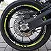 Strisce Adesive per Cerchi Ruote Moto compatibili Con Yamaha MT-07 - Giallo Fluo