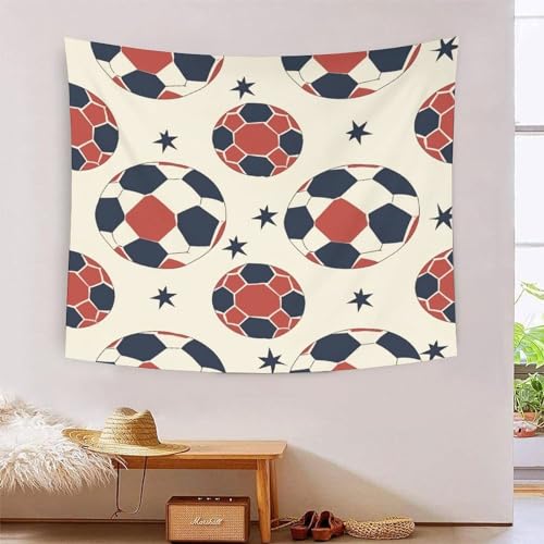 Tapisserie murale football 3D pour habiller un grand mur blanc