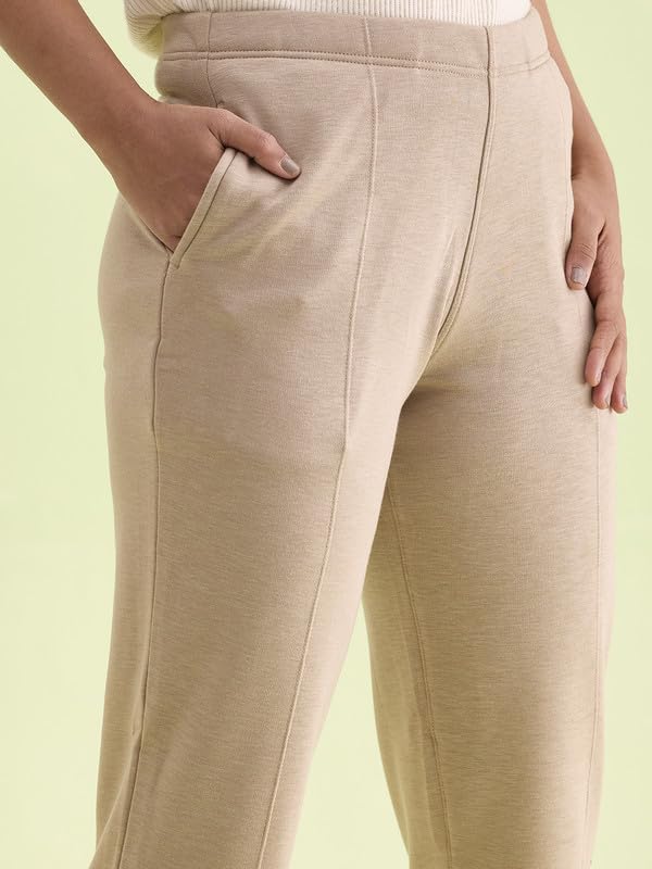 Image of GO COLORS Solid Ultra Warm Kurti Pant for Women | Mid Rise, Warm tech