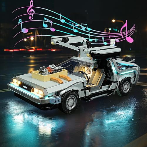 BRICKSHINING LED Lighting Compatible with Lego Back to The Future Time Machine 10300, Light Kit Compatible with Lego 10300, Giving Light to Model, NOT Included The Model Set?Music Version?