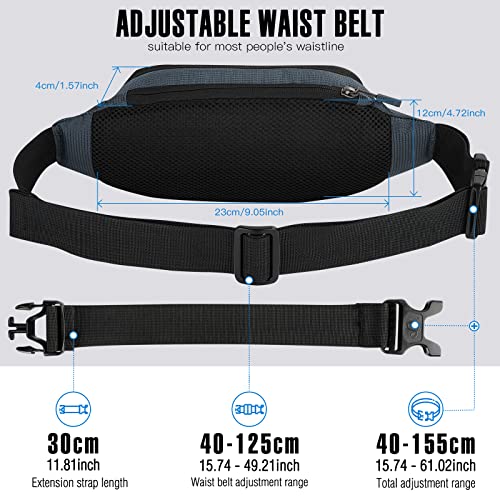 Waterfly Bumbags Waist Fanny Pack Ladies Fashion Bum Bag with Adjustable Belt for Sport Running Hiking Jogging Girls Women Men (Sapphire Blue) - Image 3