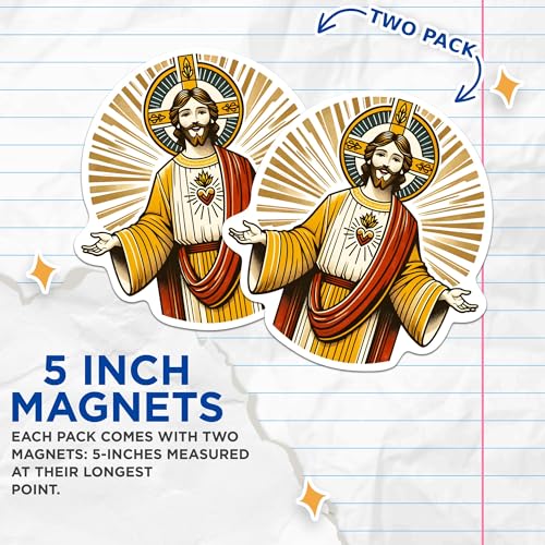 Set de 2 Imanes Decorativos Sacred Heart of Jesus 5 in miniatura 3