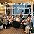 LayinSun Aluminum Furniture Set with Fire Pit Table, 4 Pieces Patio Sectional Conversation Chat Sofa Modern Seating Set