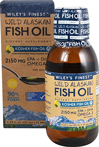 Wiley's Finest - Aceite de pescado de Alaska salvaje - 4.23 la Florida. onza.
