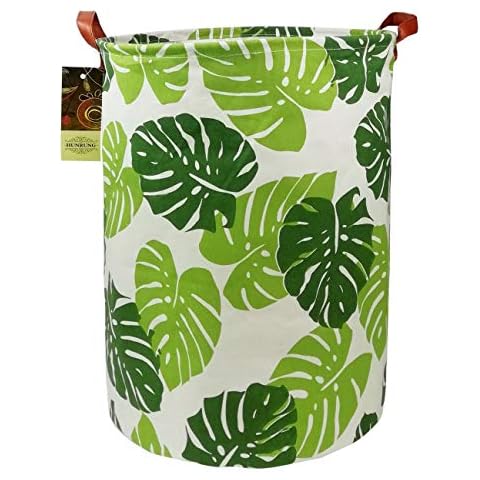 HUNRUNG Canasta de lavandería plegable de tela de lona impermeable Cover