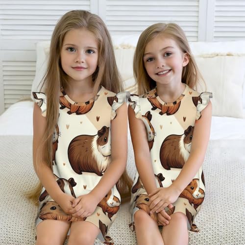 Augenstern Flutter Sleeve Nightgown Kawaii-Guinea-Pig Soft Sleepwear Nightdress4