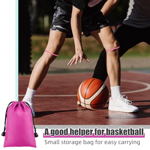 Image of Foilswirl Silicone Patella Knee Band for Basketball Patella Tendon Support Knee Pain Running Tendon Brace Support Strap(2,Rose Red,L)
