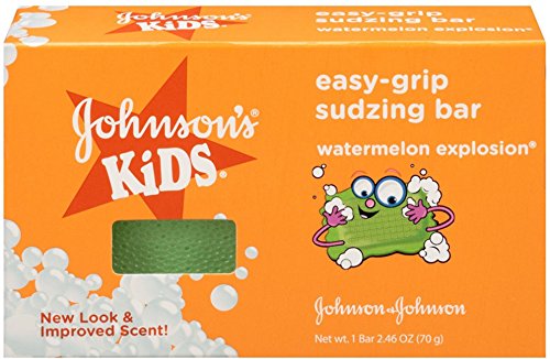 JOHNSON'S Kids Easy-grip Sudzing Bar Watermelon Explosion 2.46 oz (8 Pack)