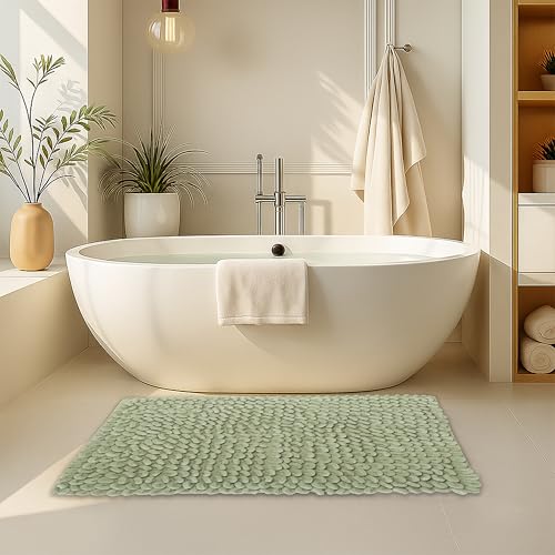 Olivia Rocco Jumbo Loop Bath Mat Non Slip Water Absorbent Rug for Shower & Toilet Large Size Floor Mats Wet Areas Quick Drying, Sage Green - Cosy Home Interiors Olivia Rocco Jumbo Loop Bath Mat Non Slip Water Absorbent Rug for Shower & Toilet Large Size Floor Mats Wet Areas Quick Drying, Sage Green - Image 2