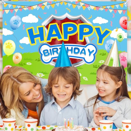 Fondo Fotográfico de Perro de 5x3 pies para Fiesta de Cumpleaños miniatura 7