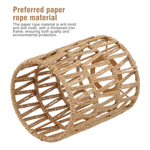 Boho Rattan Lampenschirm - Natürliches Design für Hängelampen und Stehlampen - Pendelleuchtenschirm mit Ø 12cm
