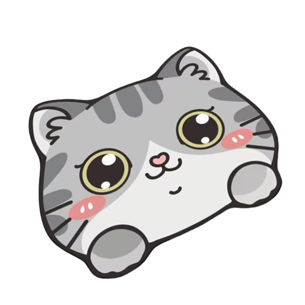 Urban Pet Gallery Adorable Crystal Velvet Cartoon Cat Litter Mat - Ultra Soft, Anti-Tracking, Non-Slip, Waterproof, Easy Clean, 60 x 35cm (Grey, Cat Face Shape) (B0D57CB8GH) Amazon Price History, Amazon Price Tracker