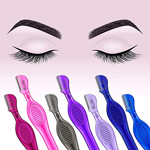 Mudder 28 Pieces Eyebrow Razor Eyebrow Knife Eyebrows Shaper Trimmer Shaver Facial Hair Razor Tool For Christmas Valentine's Day Giving (Assorted Colors) #TOP3