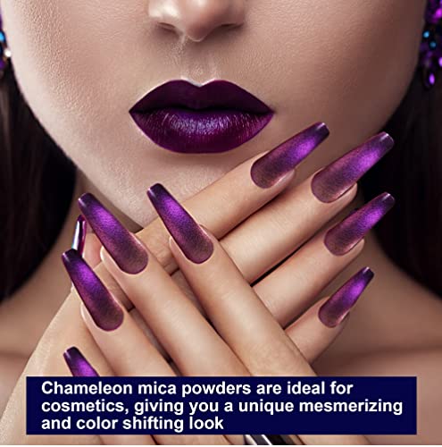 BALTIC DAY - Chameleon Mica Powder, 8 Jars of Color Shift Mica Set - Epoxy Resin Color Pigment - Chameleon Powder Glitter - Holographic Mica Powder for Resin - Image 5