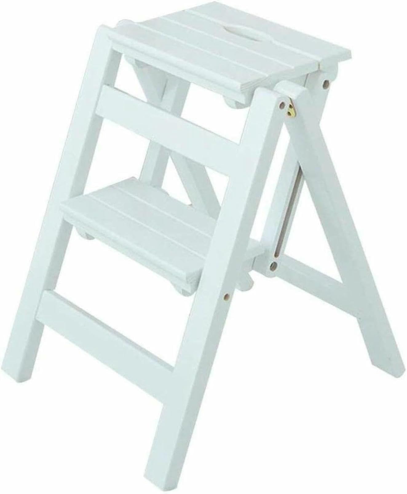 Tabouret d'escalier pliant en bois massif pour un accès facile
