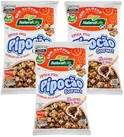 KIT 3 Unidades Pipoca Doce Gourmet Sem Glúten Vegana 90g - Natural Life (Brigadeiro de Panela)